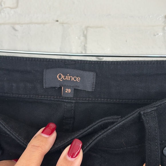 NWT Quince Black Bella Stretch Straight Jeans Size 29 - Picture 14 of 16